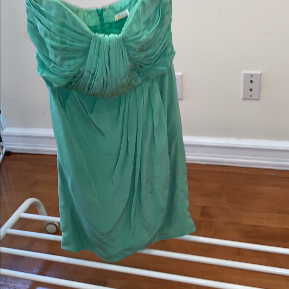 Shoshanna green strapless dress